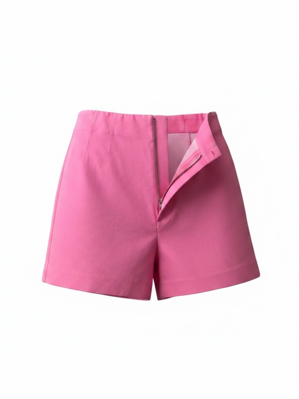 Zara High-Waist Tailored Shorts in Hot Pink – Size XS Preppy Old Money Look